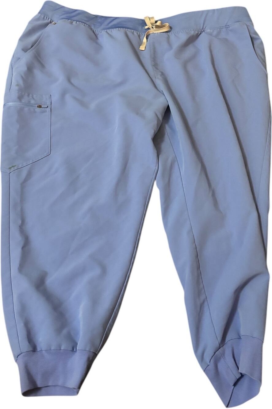 FIGS Zamora Jogger Scrub Pants, Ceil Blue, Plus Size 4XL Petite